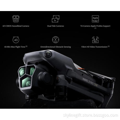 DJI Mavic 3 Pro Fly More Combo 4/3 CMOS Hasselblad Camera 43-Min Max Flight Time Omnidirectional Obstacle Sensing UAV Dron